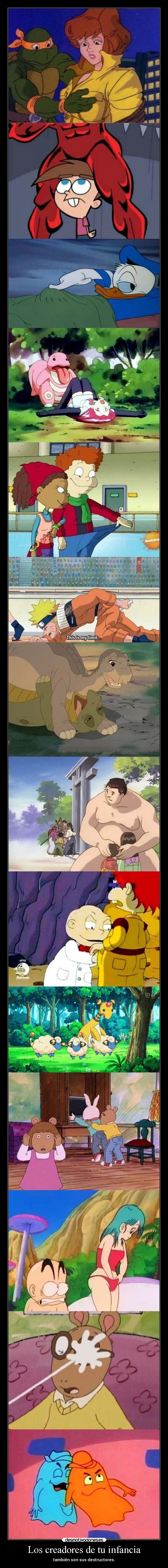 carteles infancia arte anime animales destructores creadores diegoparty desmotivaciones