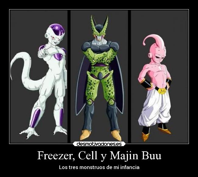 Freezer, Cell y Majin Buu -