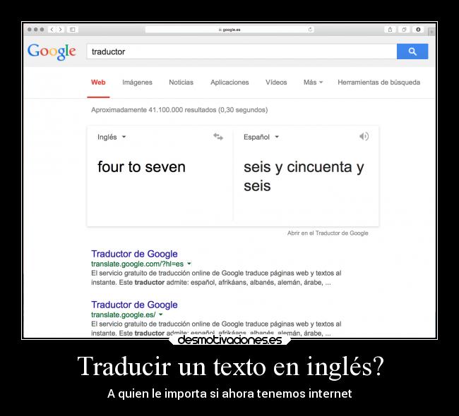 Traducir un texto en inglés? -