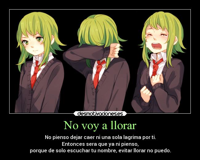 No voy a llorar -