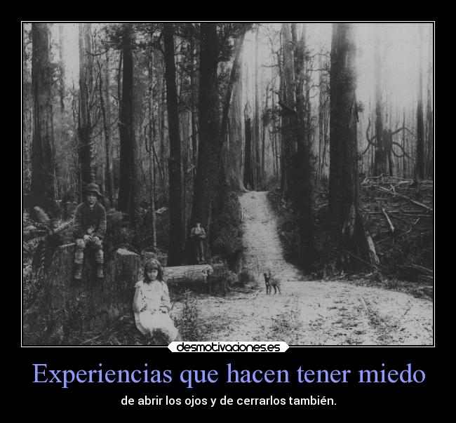 Experiencias que hacen tener miedo - 