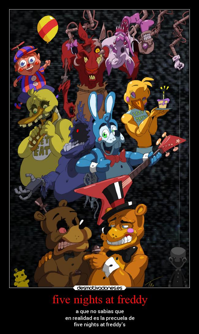 carteles miedo videojuego five nights freddy desmotivaciones