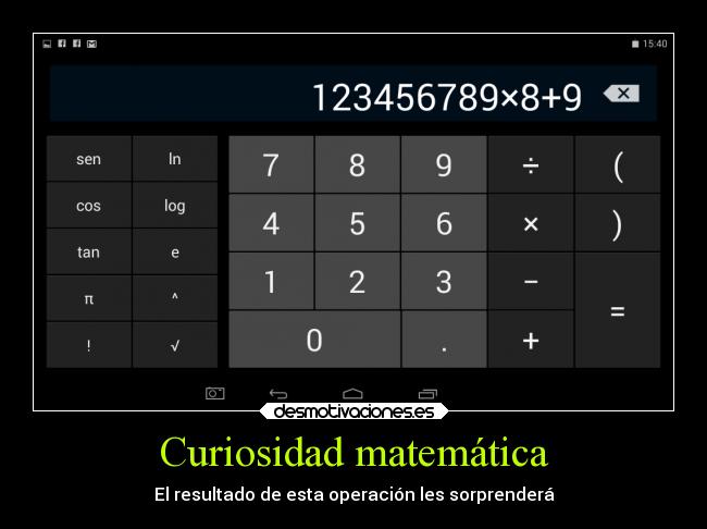 Curiosidad matemática - El resultado de esta operación les sorprenderá
