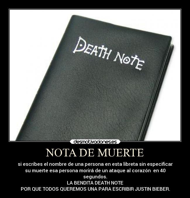 NOTA DE MUERTE -