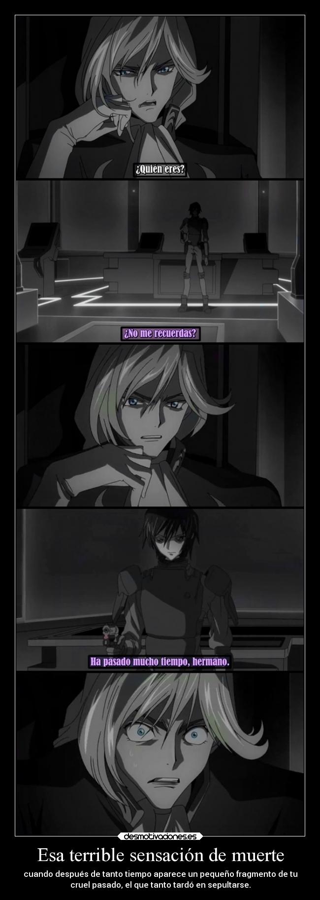 carteles muerte anime code geass clovis antes demorir jhs leluch desmotivaciones