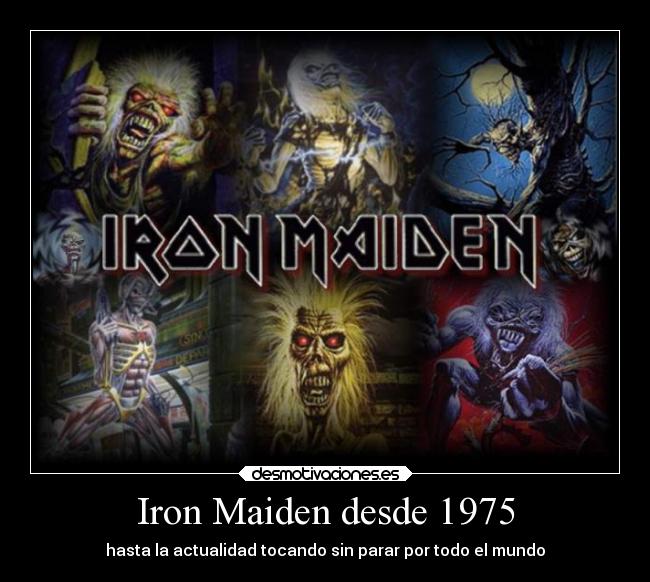 carteles musica iron maiden discos desmotivaciones