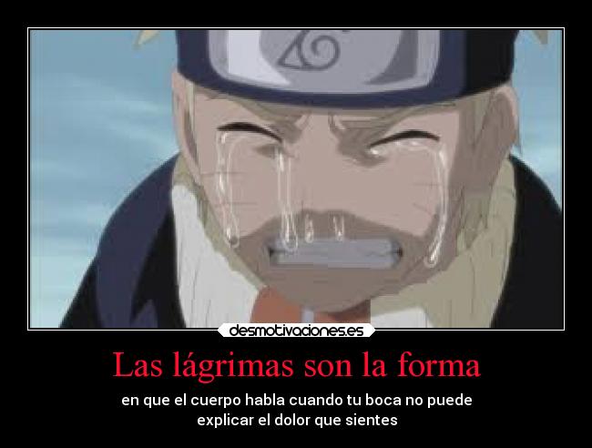 Las lágrimas son la forma - en que el cuerpo habla cuando tu boca no puede
explicar el dolor que sientes