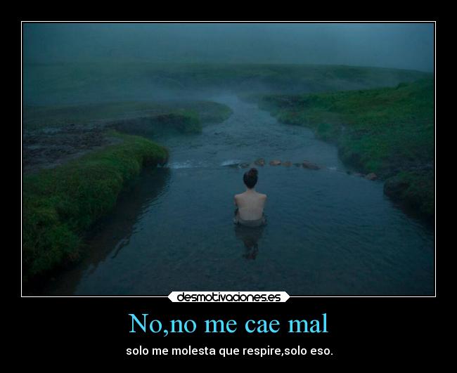 No,no me cae mal - solo me molesta que respire,solo eso.