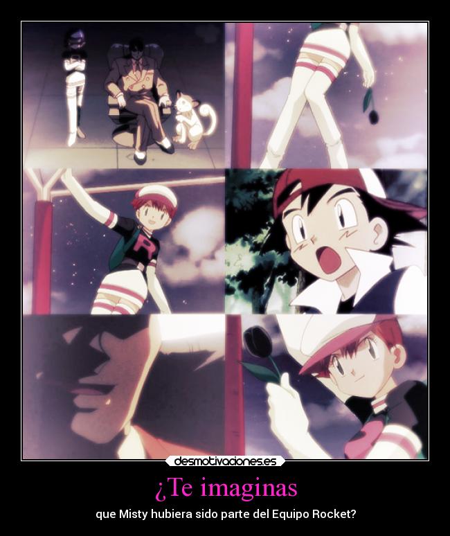 carteles pokemon anime ash satoshi misty kasumi pregunta equipo rocket desmotivaciones