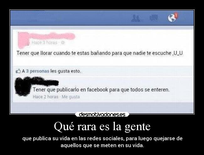 Qué rara es la gente -