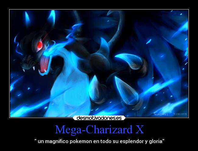 Mega-Charizard X - un magnifico pokemon en todo su esplendor y gloria