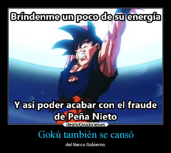 Gokú también se cansó -