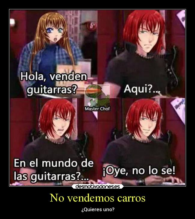 No vendemos carros - ¿Quieres uno?