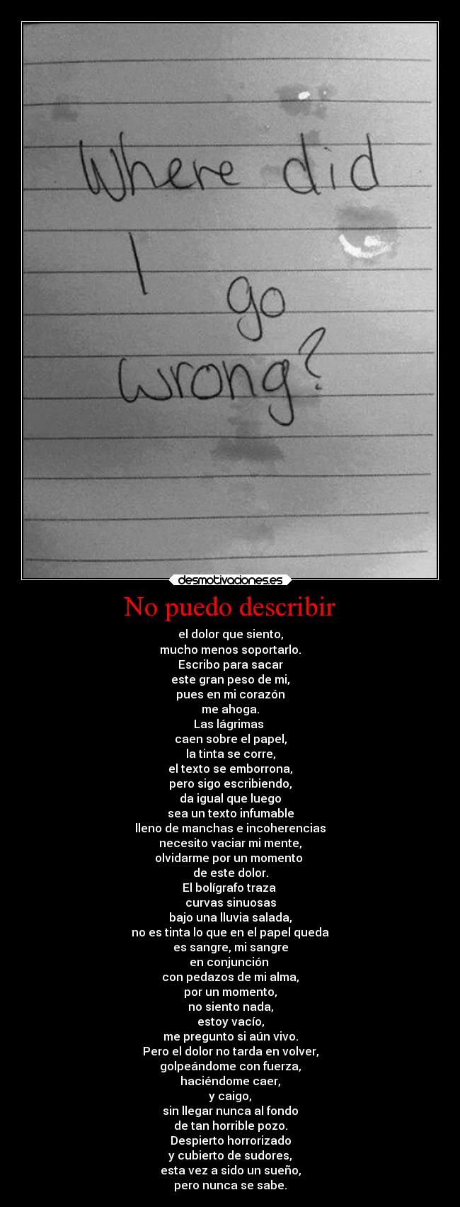 No puedo describir - 