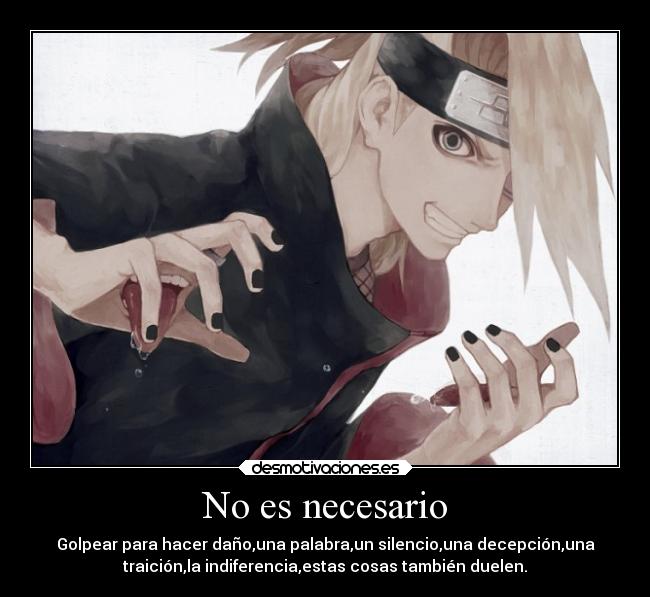 carteles silencio sociedad naruto golpes desmotivaciones