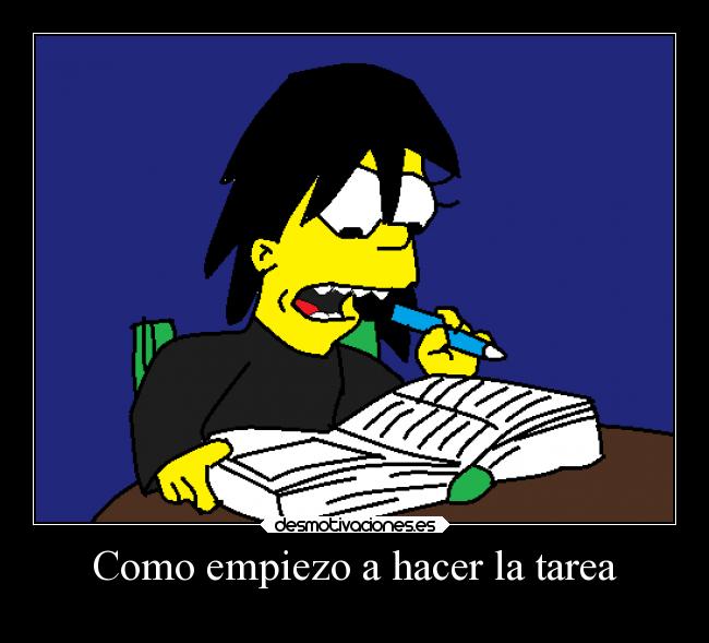 Como empiezo a hacer la tarea - 