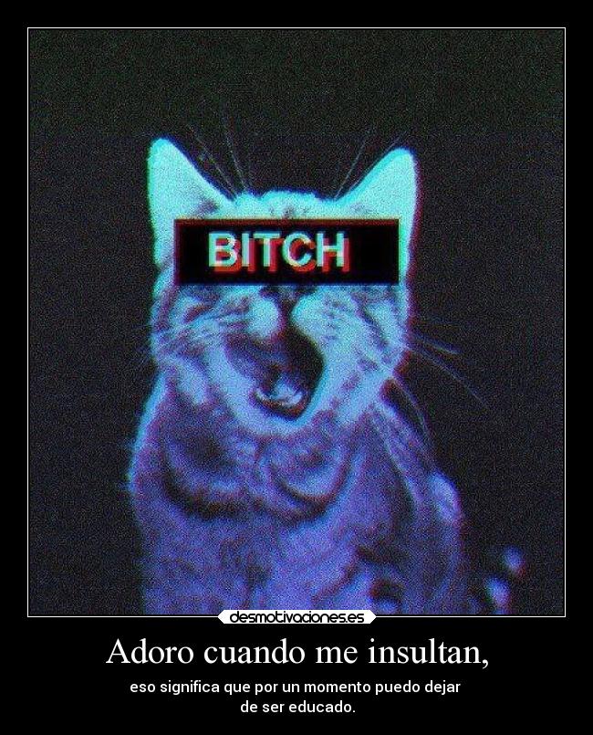 Adoro cuando me insultan, - 