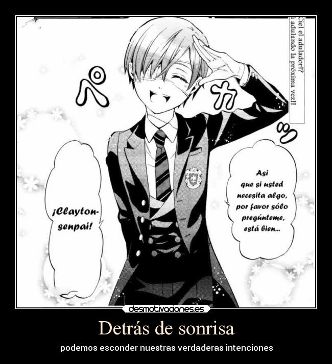 Detrás de sonrisa -