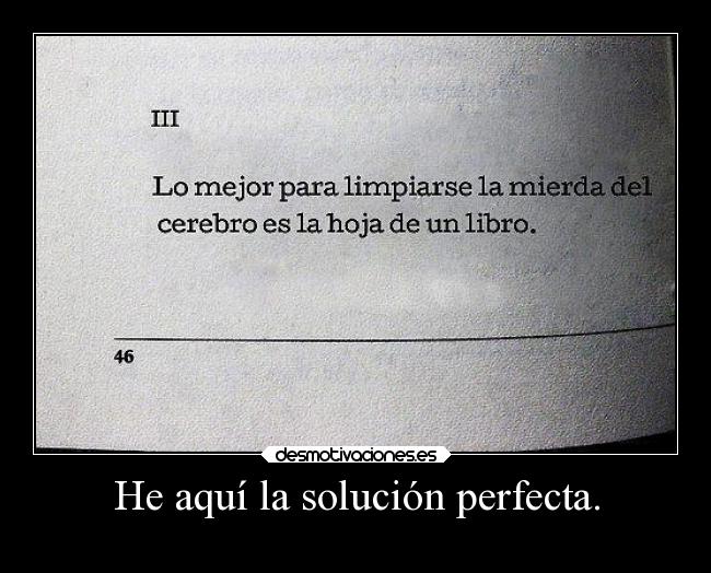 He aquí la solución perfecta. - 