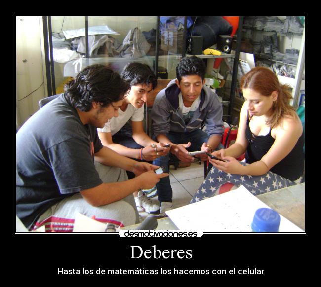 Deberes - Hasta los de matemáticas los hacemos con el celular