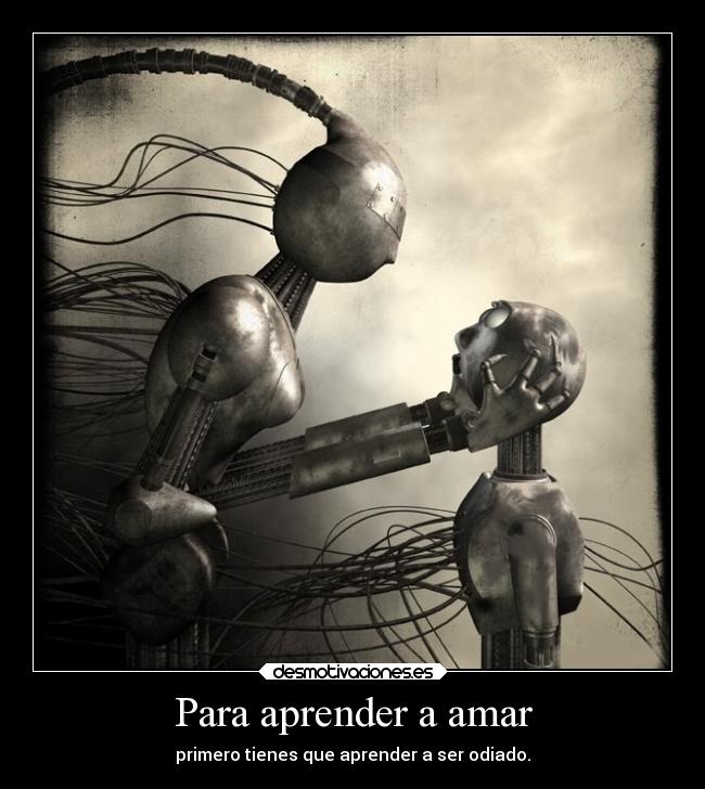 Para aprender a amar - primero tienes que aprender a ser odiado.