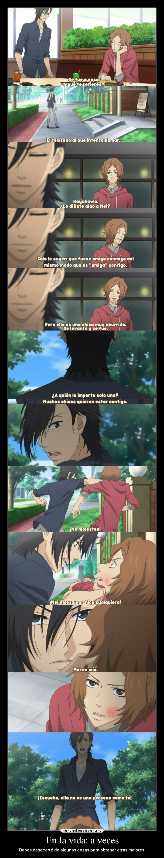 En la vida: a veces -