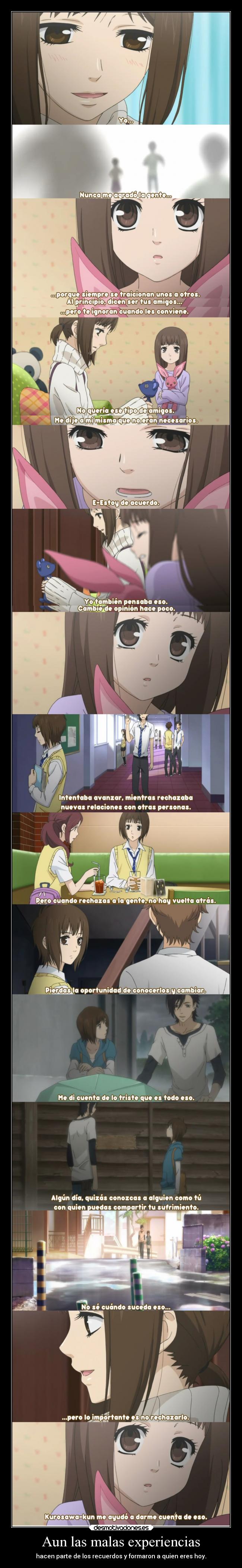 carteles vida anime mal experiencia recuerdo paret ser amigo raptorhunters presente desmotivaciones