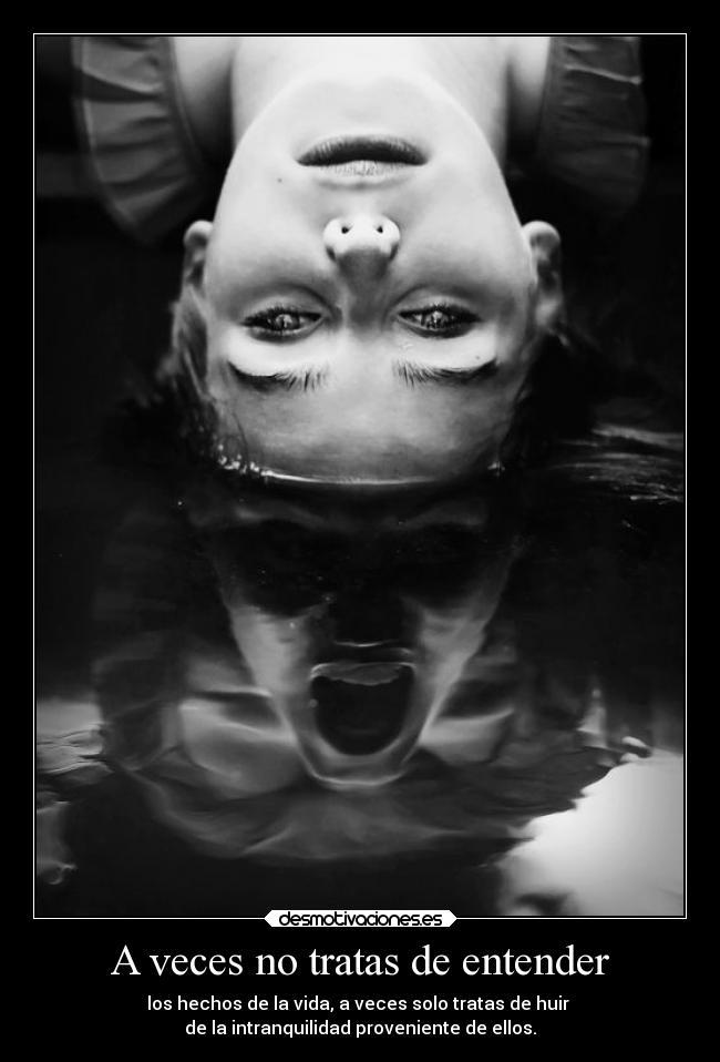 A veces no tratas de entender -
