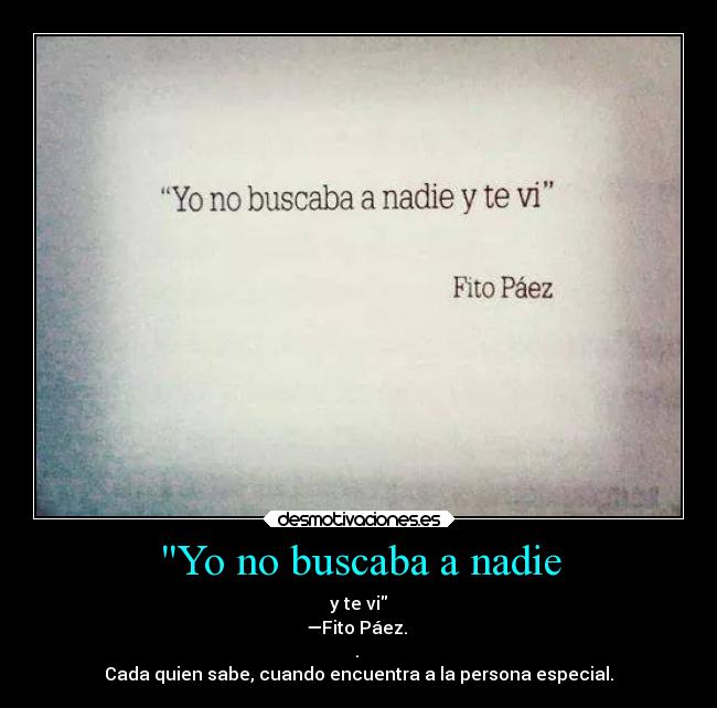 Yo no buscaba a nadie - 