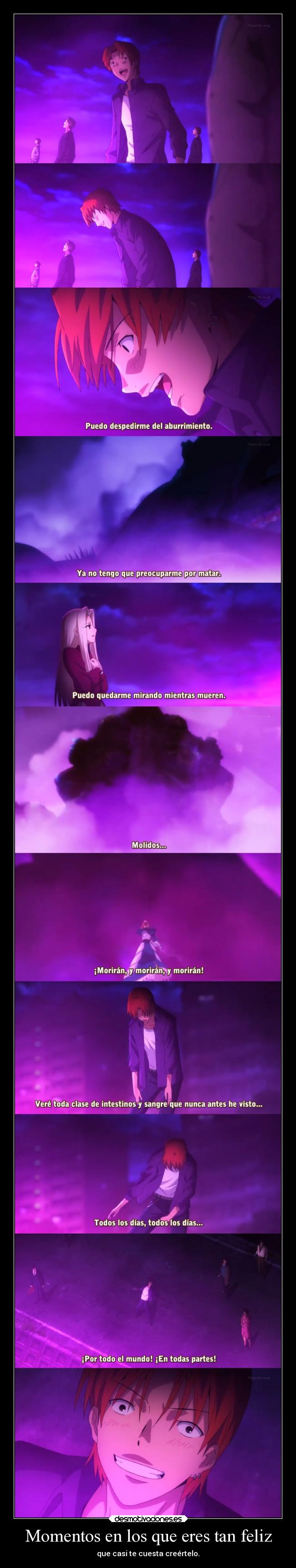 carteles vida mundo felicidad anime raptorhunters harukaze manga fatezero fate zero asesino asesinar placer desmotivaciones