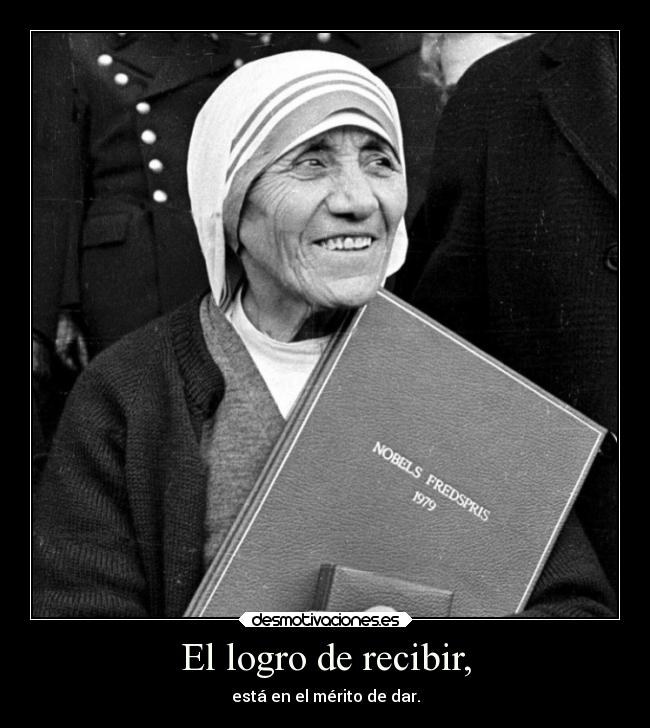 El logro de recibir, -