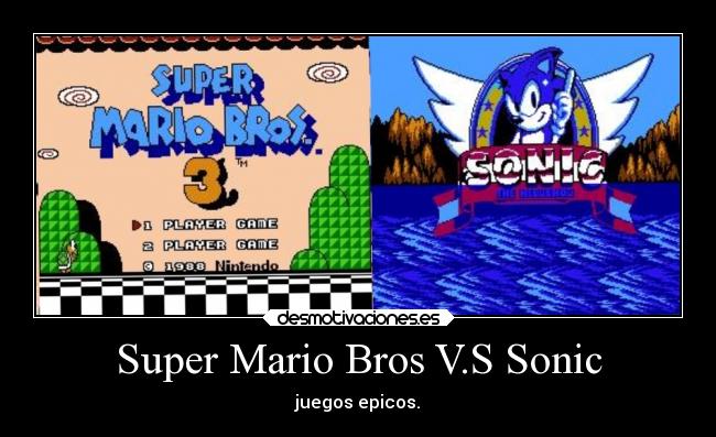 Super Mario Bros V.S Sonic - juegos epicos.