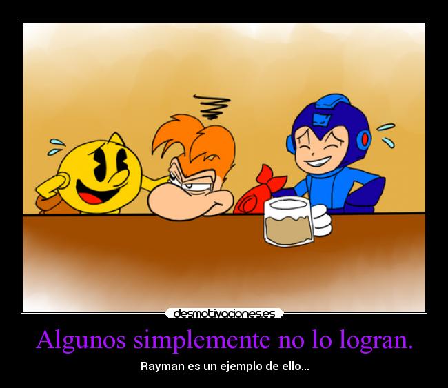 carteles videojuegos pac man mega rayman trofeo smash desmotivaciones