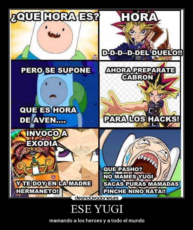 carteles videojuegos yugi fin hora aventura desmotivaciones