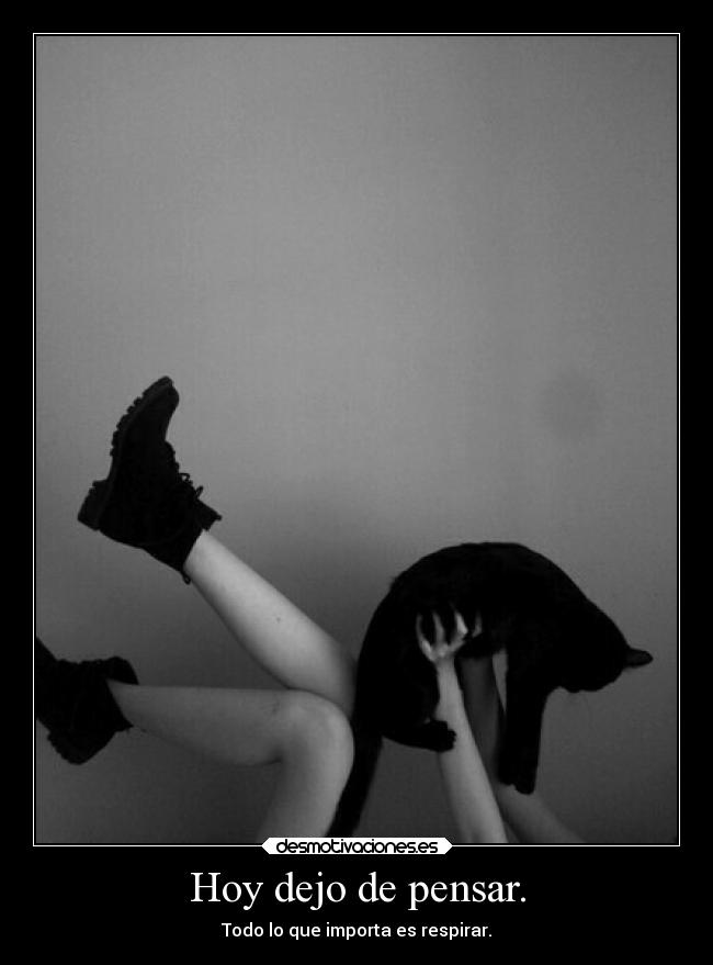 Hoy dejo de pensar. - 