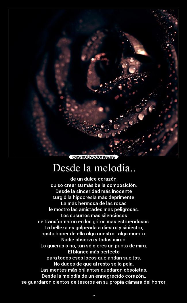 Desde la melodía.. -
