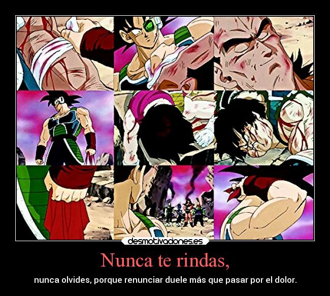 carteles amigos bardock freezer dragon ball saiyan venganza pain desmotivaciones