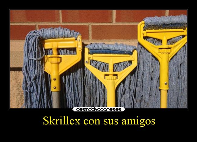carteles amigos humor skrillex trapeador cara objetos foto desmotivaciones