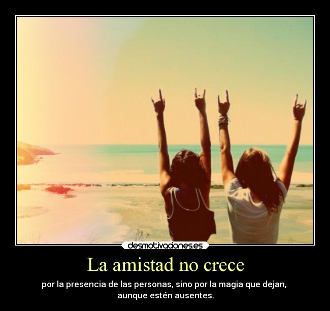 La amistad no crece -