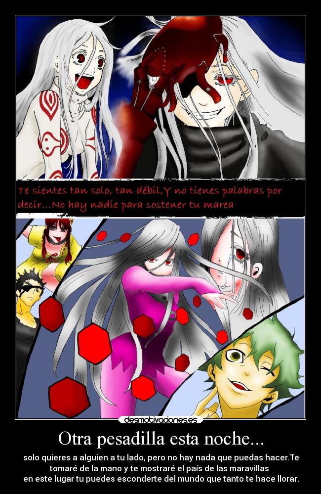 carteles amor deadman wonderland opening letra espanol manga blackrockshooter25 desmotivaciones