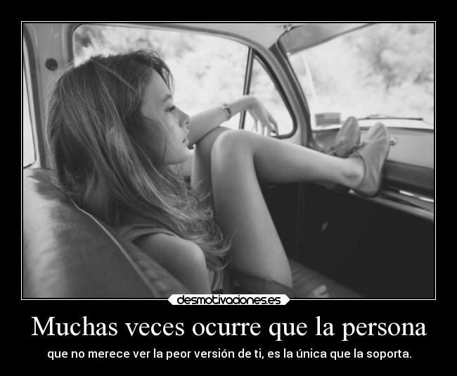 Muchas veces ocurre que la persona - 