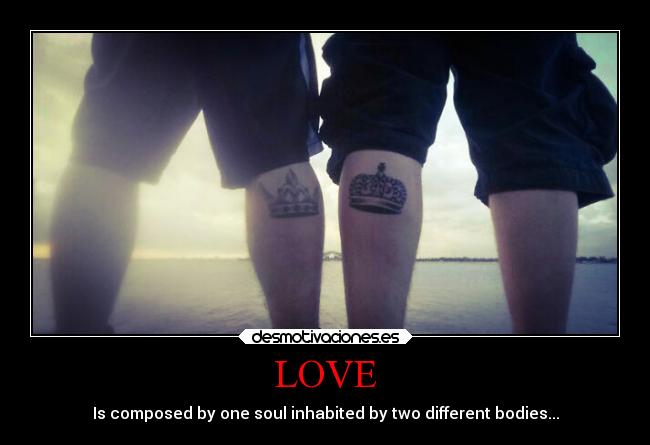 LOVE - Is composed by one soul inhabited by two different bodies...