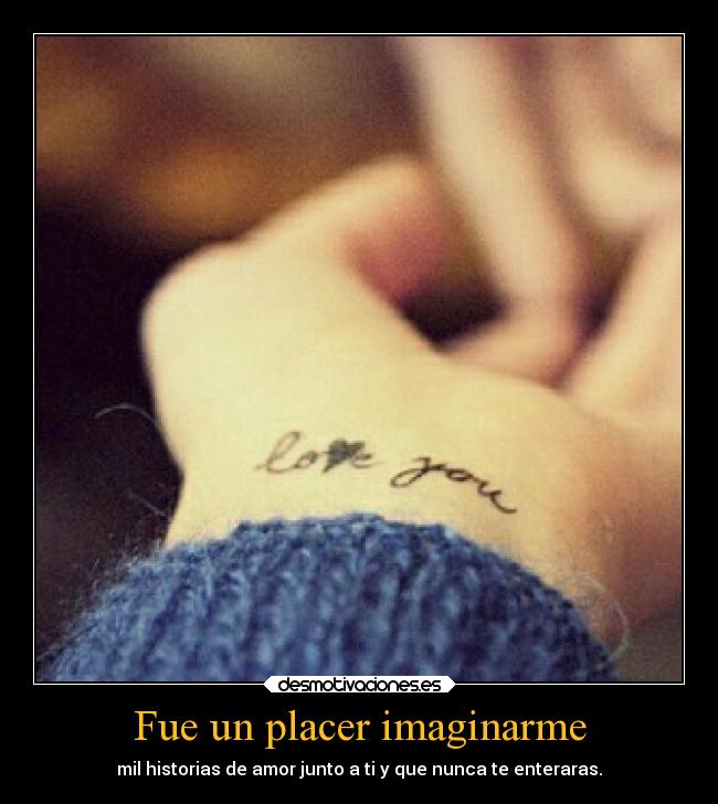 Fue un placer imaginarme - 
