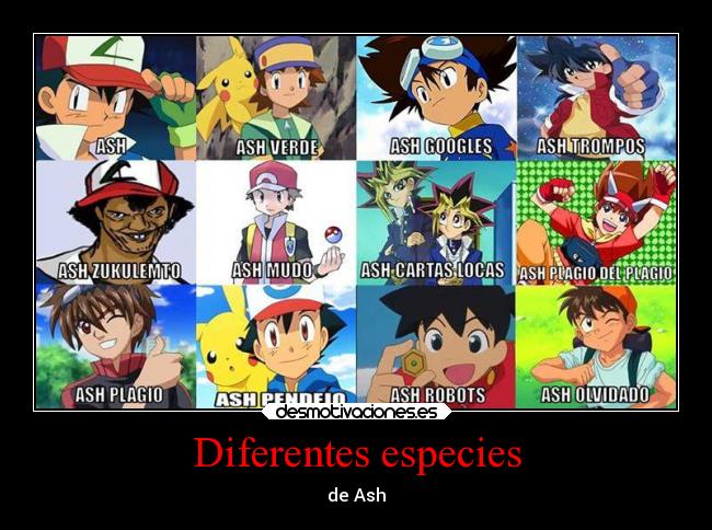carteles anime ash satoshi tai digimonpokemon red yugi ritchie plagio desmotivaciones