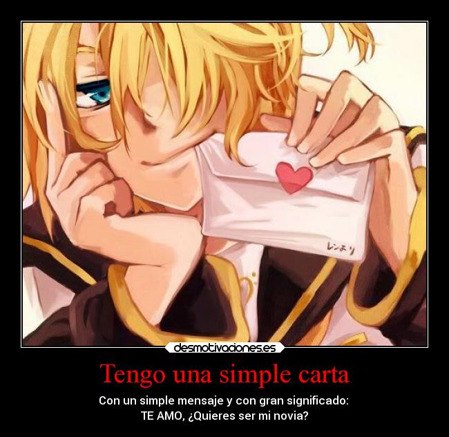 Tengo una simple carta -