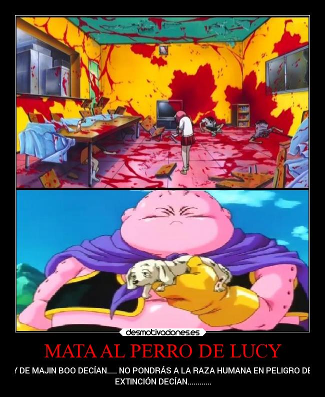 carteles anime elfen lied lucy desmotivaciones