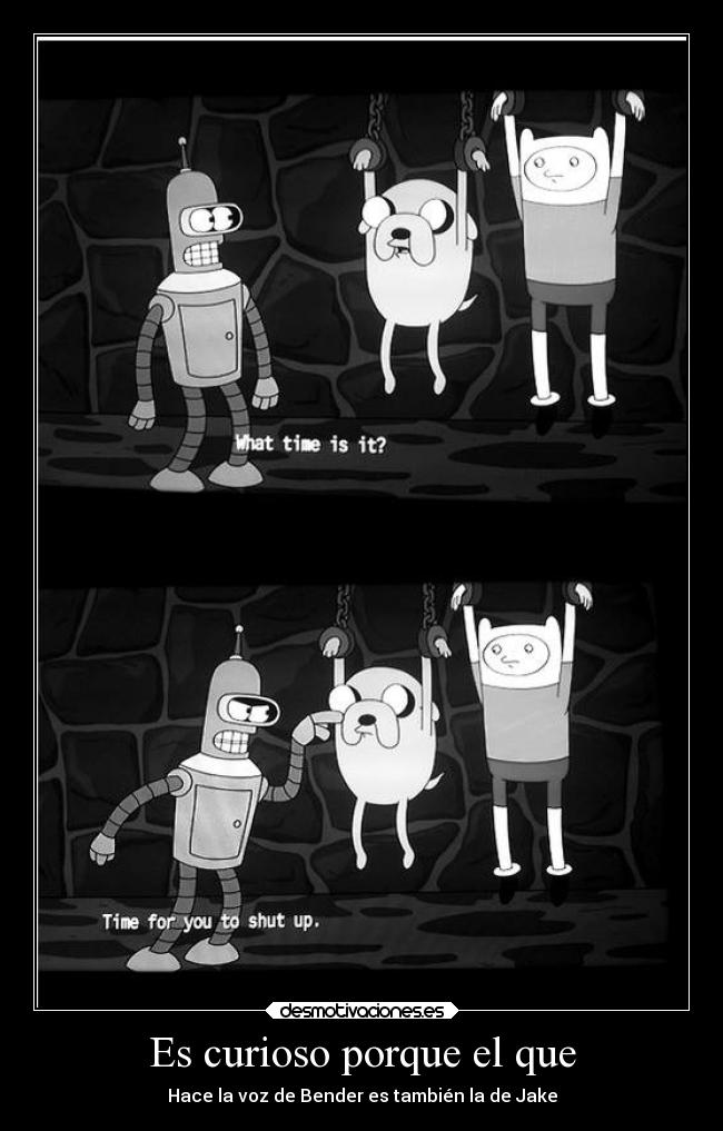 carteles anime jake bender doblaje adventure time futurama desmotivaciones