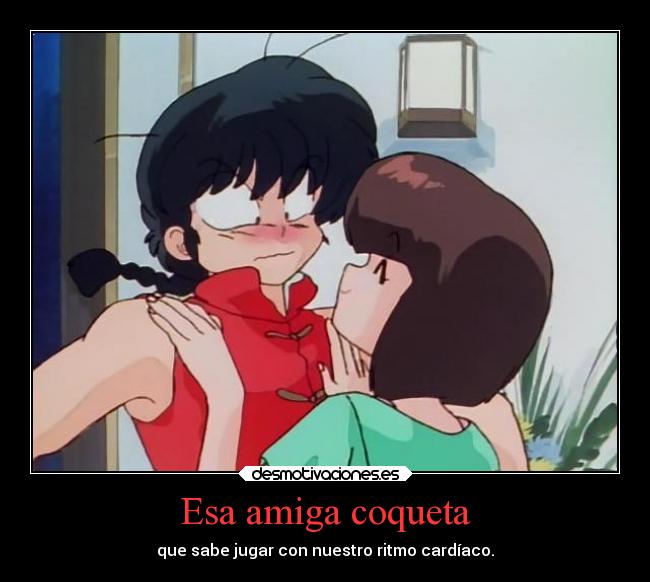 carteles anime manga otaku amiga ritmo cardiaco nuestro jugar coqueta desmotivaciones