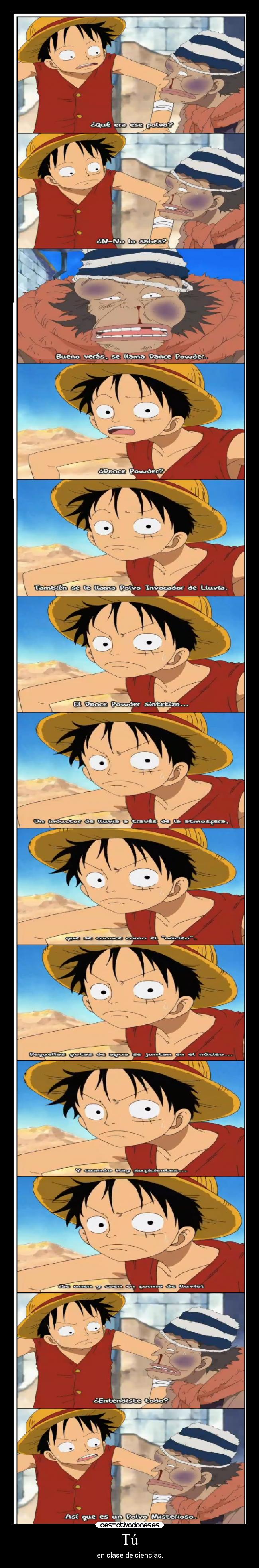 Tú - en clase de ciencias.