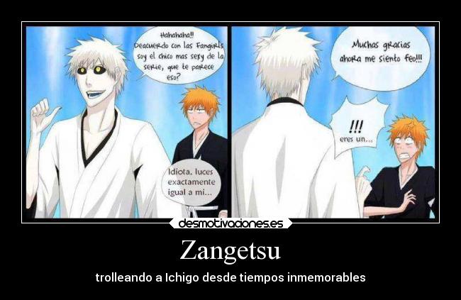 carteles anime zangetsu hollow ichigo kurosaki ogichi shirosaki feo bleach sexy fangirls manga91 desmotivaciones